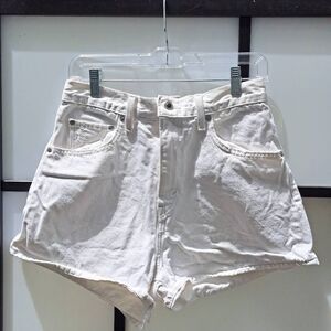 Levi's Silver Tab Mom Shorts White Denim size 29